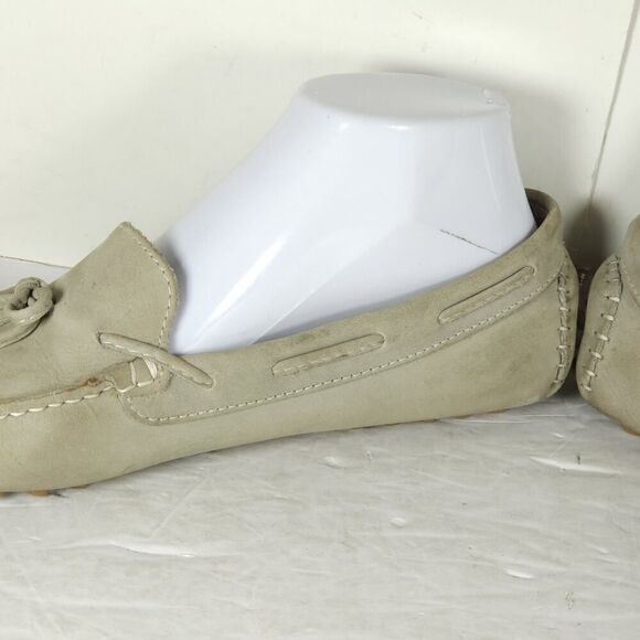 Mercanti Fiorentini Women's US11B Gray Suede Bow Flat Driving Loafer Shoes - Picture 14 of 16